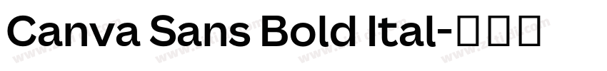 Canva Sans Bold Ital字体转换